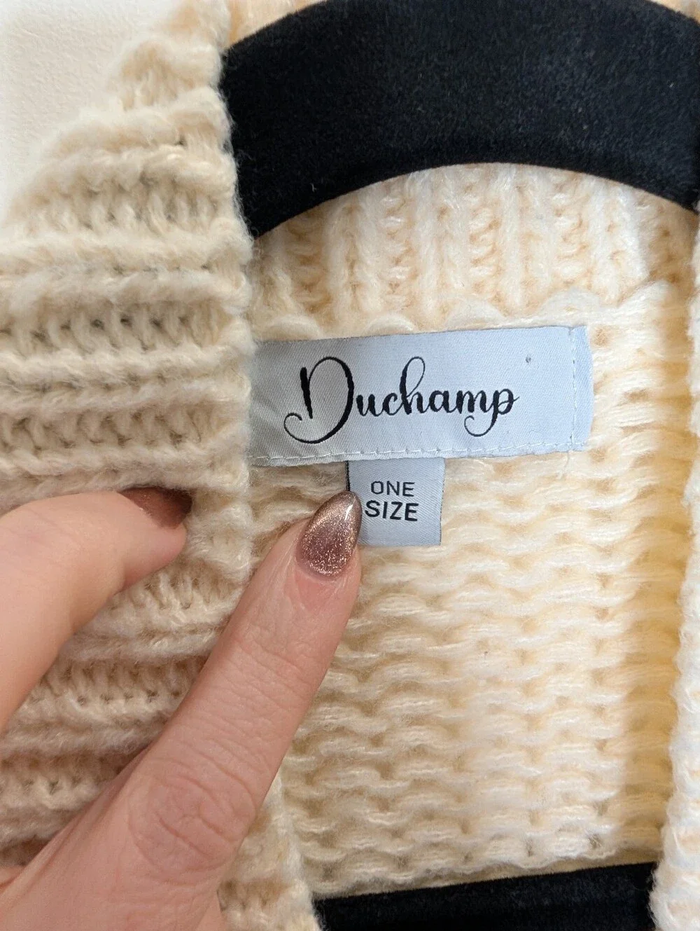 Duchamp 3D Fruit Appliqué Chunky Knit Cardigan Cream One Size